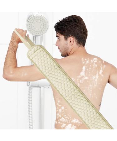 40 Inch Extra Long Back Scrubber - Soft & Coarse Exfoliating Loofah for Men & Women | Deep Clean Your Skin | Shower Essential with Adhesive Hook - Buy Online on GoSupps.com