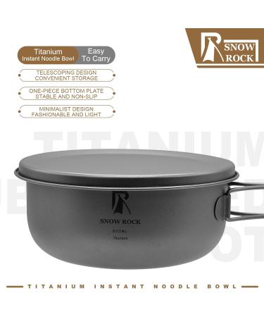 800ML Titanium Camping Bowl with Lid - Portable Cookware for Backpacking & Hiking - Buy Online on GoSupps.com