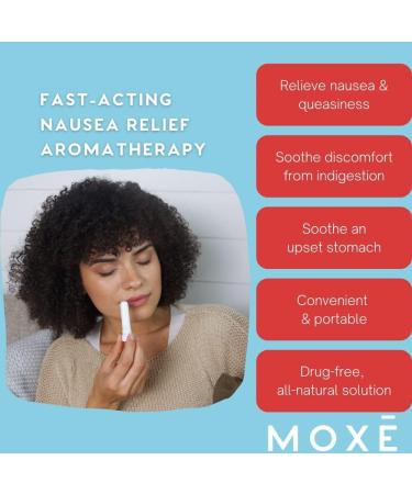 MOXE Nausea Nasal Inhaler Sticks All Natural Essential Oil Blend Ginger Cardamom Peppermint Sweet Orange Upset Stomach Headaches Easy-to-Use Portable Aromatherapy Made in USA 1 Pack 1 Fl Oz (Pack of 1) - Buy Online on GoSupps.com