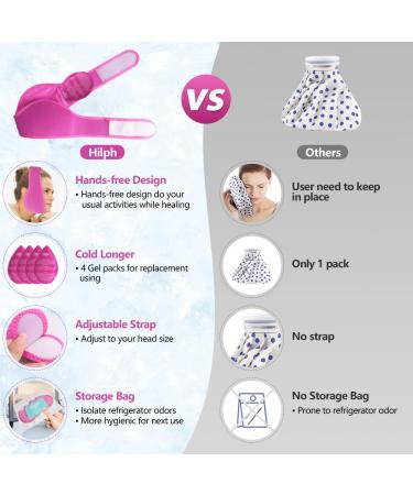 Buy Hilph K hlpads - Cooling Compress for Wisdom Teeth Pain Relief & TMJ - Adjustable Cold Pillows (4pcs) - Rose Color - Buy Online on GoSupps.com