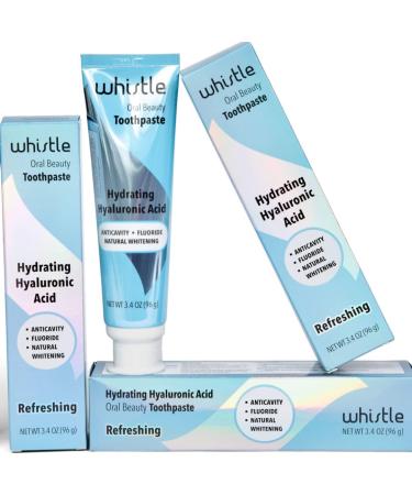 TWB Whistle Hyaluronic Acid Cavity Protection Toothpaste with Flouride (Pack of 3) - Whitening Mint Toothpaste for Sensitive Teeth - Buy Online on GoSupps.com