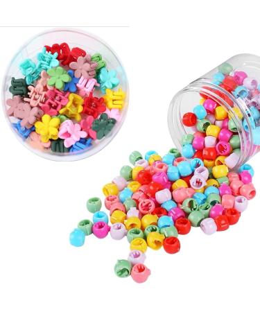 Trsnzul Mini Hair Clip Set - 100 Colorful Pearl Clips & 50 Flower Hair Accessories for All Hair Types - Perfect for Styling & DIY - Random Colors - Buy Online on GoSupps.com