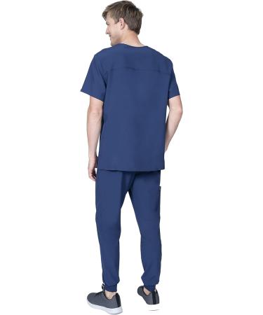 Elements Select ES2946 Men's Scrub Set V-Neck & Jogger 4-Way Stretch X-Large Navy - Buy Online on GoSupps.com