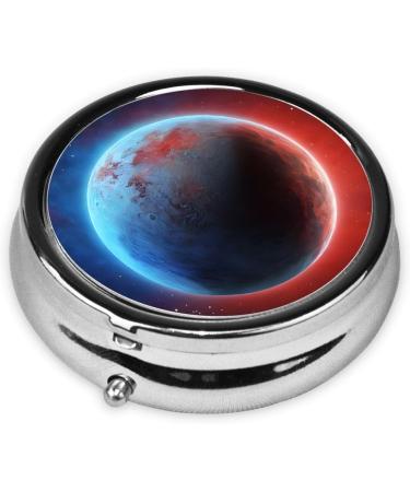 Space Planet Earth Mini Pill Box | 3 Compartment Travel Organizer | Portable Medicine Case for Home & Office - Buy Online on GoSupps.com