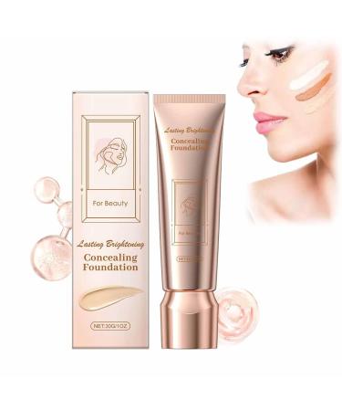 CYGunGun Liquid FoundationCoverage FoundationLiquid ConcealerMoisturizing Base ConcealerCoverPrimerMakeupNatural & Light Foundation For All Skin Types 1 Fl Oz nature 1 nature 1