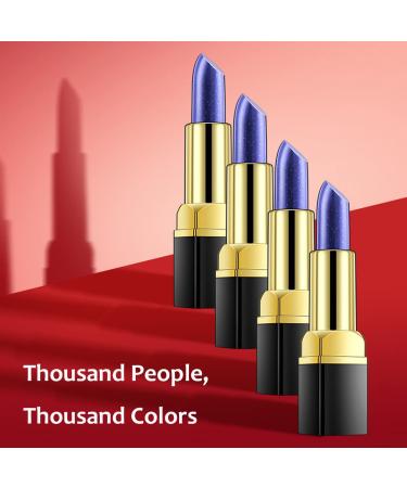 2 Pack Blue Color Changing Lipstick Magic Temperature Lip Balm - Long Lasting Moisturizing Gloss for Pink Lips - Waterproof Lip Tint Makeup (2 PCS) - Buy Online on GoSupps.com