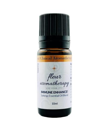 Immune Enhance 100% Pure Essential Oil Synergistic Blend 10ml Ravintsara Cinnamon Leaf Bay Laurel Lime Eucalyptus Litse Patchouli Lavandin & Peppermint Purifying Aroma Fleur Aromatherapy