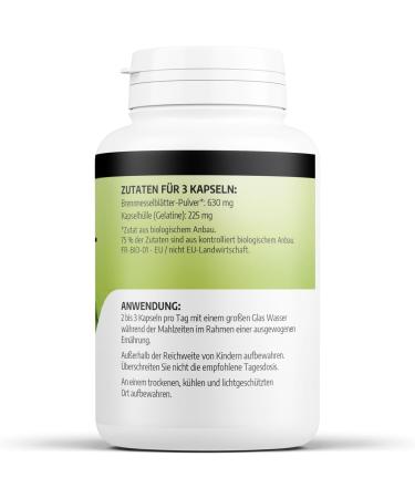 Organic Nettle Leaf 210 mg | 200 Capsules - Premium Quality Herbal Supplement for Wellness - Buy Online on GoSupps.com