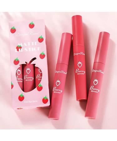 3-Piece Nude Matte Lipstick Set | Long-Lasting Waterproof Velvet Lip Glaze | Smooth Crayon Lip Stain for Women - SET C - Buy Online on GoSupps.com