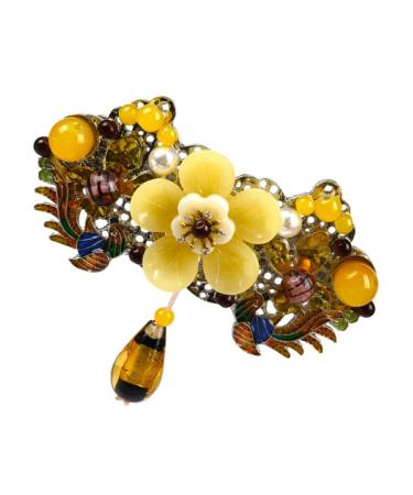 Ipetboom Hairpin Wedding Hair Clips Women Hair Jewelry Barrettes for Women Wedding Hair Accessories for Women Spring Hair Clip Flower Ponytail Barrette Alloy Large Mother Headgear