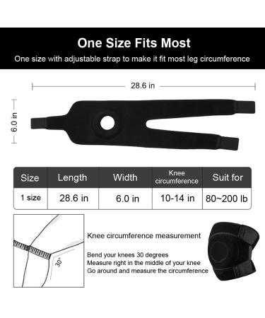 Knee Brace for Pain Relief | Patellar Tendon Support & Meniscus Tear Compression Sleeve for Men & Women - Black - Buy Online on GoSupps.com