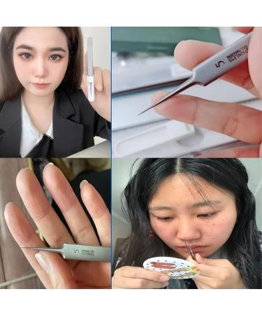 Usiveinborn Blackhead Remover Blackhead Tweezers Facial Blackhead Remover Tweezers Professional Stainless Steel Facial Blackhead Remover Tweezers (8-Piece Set) - Buy Online on GoSupps.com