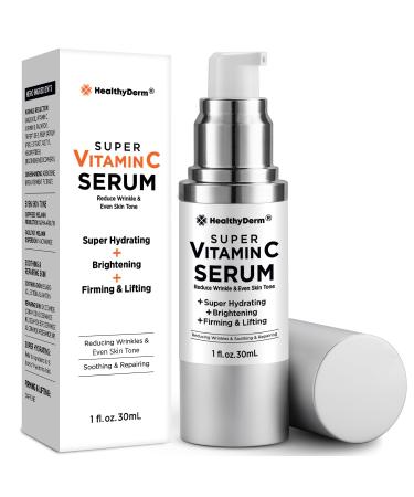 Super Vitamin C Hyaluronic Serum for Women: Super Vitamin C Hyaluronic Serum Face for Women Over 50+ - Anti-Ageing Hyaluronic Acid Serum for Face - Moisturising Lifting White