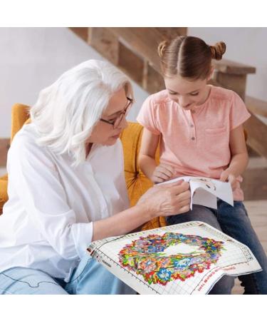 AICHEL Cross Stitch Kit for Adults - Easy 11CT Stamped Crossstitch Kit for Beginners - Flower Design - 11.8x15.7inch - Buy Online on GoSupps.com