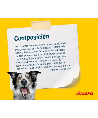 Josera - Dog Food - Pack of 5 x 900 g - Sensi Junior - Duck and Salmon - Food for Adult and Active Dogs - Ideal for sensitive stomachs - Easy digestion - Buy Online on GoSupps.com