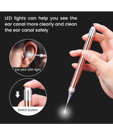 6-8 Pcs Earpick Nose Clean Tweezers Set with LED Light - Ear Wax Remover for Baby and Adults - Buy Online on GoSupps.com
