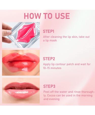 Collagen Lip Mask 20 Pcs with Glycerin Glucomannan Strawberry Extract & Chondrus Crispus for Lip Care Keeps Smile Attractive (20PCS) 1 Count (Pack of 20) - Buy Online on GoSupps.com