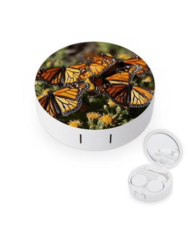 Contact Lens Case Monarch Butterflies Print Plastic Contact Lens Case contact Lens Care Box ontact Lens Travel Box