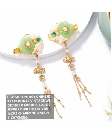 Beavorty 3 Pairs Tassel Hair Clip Hair Accessory for Women Accesorios Para Mujer Decorative Hair Clips for Women Kimono Flower Hair Clip Chinese Hairpin Crystal Pearl Jade Bride Chopsticks - Buy Online on GoSupps.com