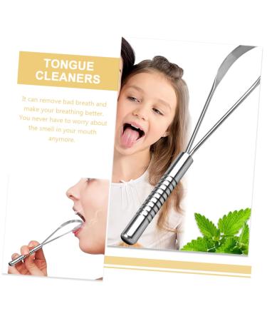GLEAVI Stainless Steel Tooth Scraper Brush - Adult & Child Mouth Cleaner for Fresh Oral Hygiene | International Shipping Available - Buy Online on GoSupps.com