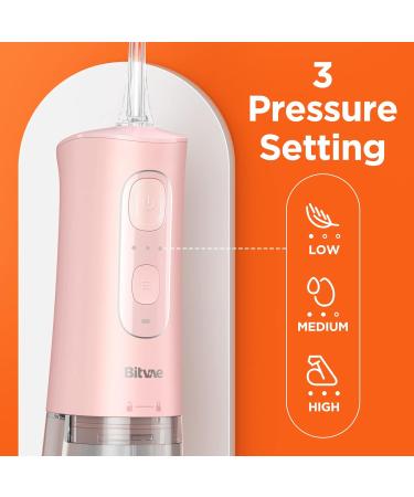 Buy Bitvae Wireless Mouth Shower 3 Cleaning Modes 6 Jet Tips Portable 260ml Waterproof Quartz Pink - 40 Days Use! - Buy Online on GoSupps.com