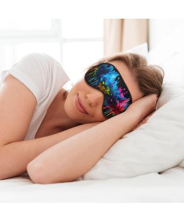 Paint Splatter Backdrop Print Unisex Sleep Mask - Double-Sided Eye Mask for Sound Sleep & Skin Care | International Shipping - Buy Online on GoSupps.com