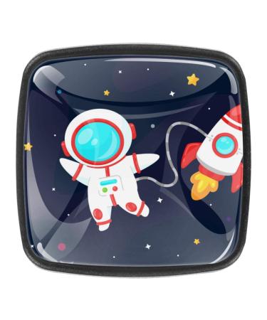 Kitchen handle astronaut rocket caricature cabinet buttons baby 4 pieces of furniture buttons handles children's room decoration drawer buttons buttons for cupboards chest of drawers