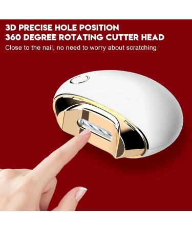 Electric Nail Clipper Integrated Nail File Nail Scissors and Nail Cutters Small Automatic Nail Cutter for Adults Seniors Infants Babies Men Women(White) - Buy Online on GoSupps.com