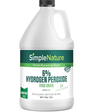 Simple Nature 6% Food Grade Hydrogen Peroxide Solution atural Multipurpose Cleaner Made in USA - 128 Oz