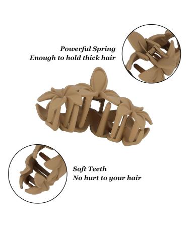 4pcs Flower Hair Clips for Women | Matte Hawaiian Hair Accessories - Strong Hold Claw Clips - Buy Online on GoSupps.com