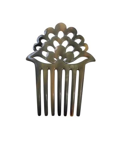 Marycrafts Lotus Flower Buffalo Horn 7 Prongs Hair Fork Side Comb Pin Accessory (MultiColor) - Buy Online on GoSupps.com