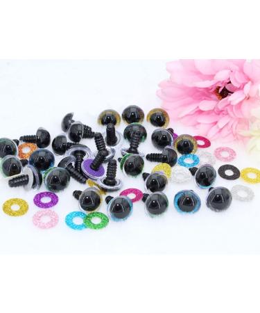 ARTCXC 16mm 8 Colors Glitter Safety Eyes (64pcs) for Dolls, Teddy Bears, and DIY Crafts - Buy Online on GoSupps.com