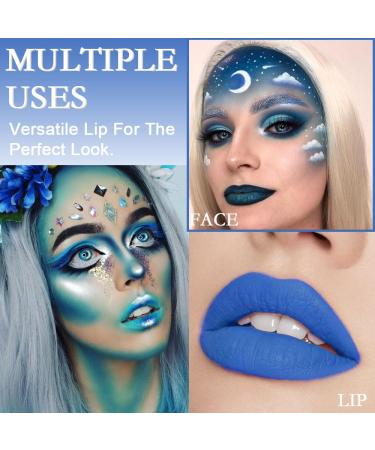 AMY'S DIARY Matte Plum Liquid Lipstick Set - 5 Pcs 24-Hour Waterproof Lip Stain for Women | Deep Blue Green Plum Shades - Buy Online on GoSupps.com