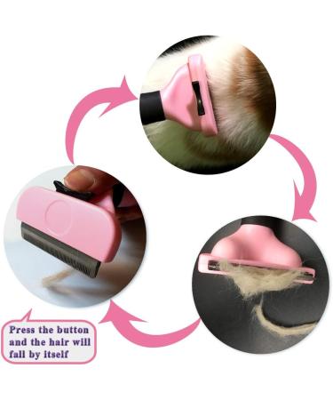 Hesiry Pets Dogs & Cats Grooming Brush for De-Shedding with Self Cleaning Remove Pets Shedding for Short and Long Hair(Medium) - Buy Online on GoSupps.com