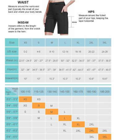 Baleaf Women's Long Bermuda Shorts High Waisted Yoga Running 3 Pocket - Black, Large - Buy Online on GoSupps.com