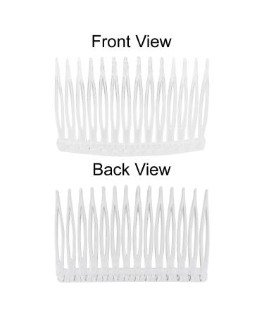 20 Pack Clear Small Plastic Hair Side Comb Set for Women - Bridal Wedding Veil Decorative DIY Crafts - Thin Fine Gray Hair Pins - Mini Barrettes for French Twist Updo Bun - Buy Online on GoSupps.com