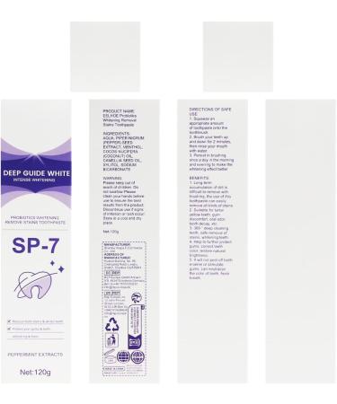 Probiotic Toothpaste for Brightening & Stain Removal | Deep Clean Fresh Breath & Reduce Tooth Stains - Buy Online on GoSupps.com