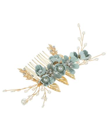 Beavorty Hair Comb for Bride Hairstyles Hair Accessories for Women Wedding Pearl Hair Comb for Women Wedding Comb for Bridal Bridesmaid Flower Pin Women Hair Side Bridal Comb Hair Clip Link