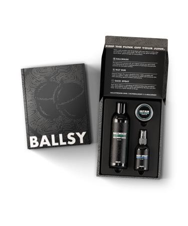 Ballsy Sack Pack: Men's Body Care Gift Set with Body Wash, Deodorizing Spray, and Cologne Rub - Sun & Surf Fragrance - Buy Online on GoSupps.com