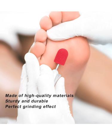 Nail Art Sanding Cap Set - Manicure Pedicure Tool for Home Salon (Red) - 16 x 25mm - Buy Online on GoSupps.com