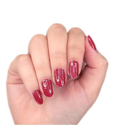 Color Street Cran-tastic Red Glitter Nail Polish Strips | Long-Lasting DIY Manicure - Buy Online on GoSupps.com