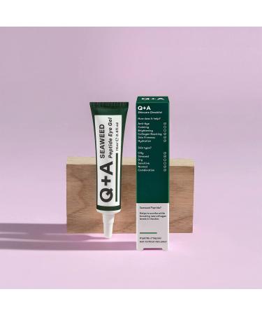 Q+A Seaweed Peptide Eye Gel - Firm, Brighten, and Revitalize Under-Eye Area (0.5 Fl.Oz) - Buy Online on GoSupps.com