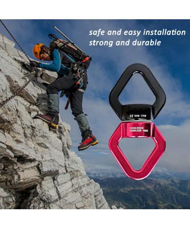 Swivel Connector 30kN - Jiameiyi 360 Rotator Swing Spinner | Outdoor & Indoor Safety Aluminum Alloy Climbing Rotor - Black - Buy Online on GoSupps.com