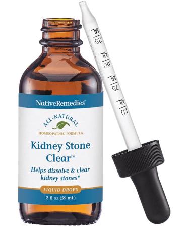 Native Remedies Kidney Stone Clear - Natural Homeopathic Formula for Pain Relief & Stone Dissolving - 2 Fl Oz Bottle - Buy Online on GoSupps.com