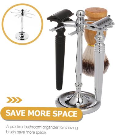 Minkissy Razor Brush Stand | Heavy Duty Beard Brush Holder & Bathroom Storage Rack | Stainless Steel Shaving Accessories - Buy Online on GoSupps.com