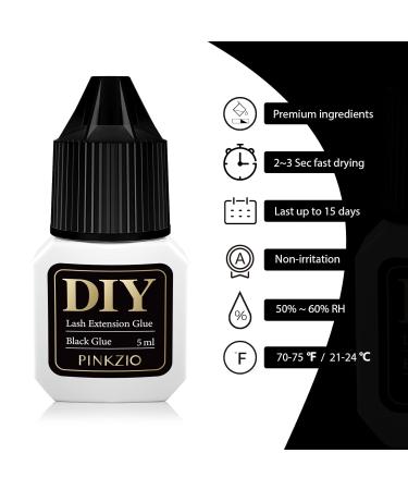 Buy High-Quality Individual Lash Glue | DIY Eyelash Extension Adhesive - 5ML Black Glue for Cluster Lashes - Buy Online on GoSupps.com