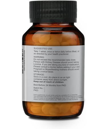 Merlion Naturals Licorice Tablets - 500mg x 120 Tablets | Glycyrrhiza Glabra Pure Herb Extracts | All Natural - Buy Online on GoSupps.com