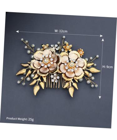 FRCOLOR Bridal Hair Comb Bridal Headpiece Bride Headpieces for Wedding Bridal Hair Accessory Hair Comb for Bride Wedding Hair Clip Wedding Hair Combs Gold Hair Clips Bride Hair Clip - Buy Online on GoSupps.com