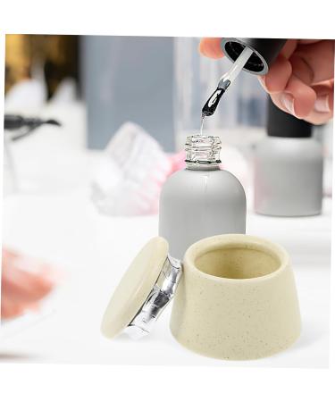 Ipetboom Japanese Manicure Brush Cup Nail Brush Dappen Cup Nail Dish Cups Acrylic Nail Dappen Dish with Lid Manicure Nail Dish Cup Nail Cup Ceramics Nail Supplies With Cover - Buy Online on GoSupps.com