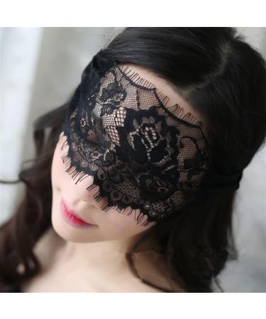 Lace Eye Mask for Women - Black Hollow Out Bandage Blindfold for Costumes Accessories - Buy Online on GoSupps.com